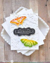 Load image into Gallery viewer, Waffle Flower - Die - Vintage Label 1. Available at Embellish Away in Bowmanville Ontario Canada. Example by Jill Hawkins.
