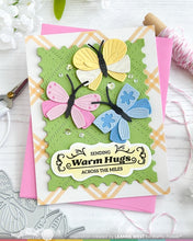 Load image into Gallery viewer, Waffle Flower - Stencil - Vintage Label 1. Available at Embellish Away in Bowmanville Ontario Canada. Example by Leanne West.
