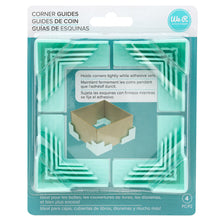 Cargar imagen en el visor de la galería, We R Memory - Corner Guides - 4/Pkg. Great for boxes, book covers, dioramas, and more! Holds corners tightly while adhesive sets. Works with 3mm, 2mm, 1.5mm, and 1mm wide chipboard. Imported. Available at Embellish Away located in Bowmanville Ontario Canada.
