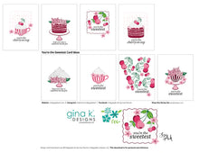 Load image into Gallery viewer, Gina K. Designs - BUNDLE - Stamp, Die &amp; Stencil Set - You're the Sweetest. Set by Lisa Hetrick. Available at Embellish Away in Bowmanville Ontario Canada. Examples by Lisa Hetrick.
