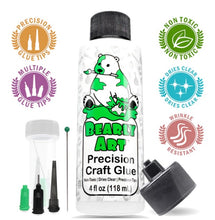 Charger l'image dans la galerie, Bearly Art - Precision Craft Glue - The Original. 4 Fl Oz, Tip Kit, Tip Cap. CLEAR-DRYING, MULTIPLE-SIZED TIPS, WRINKLE &amp; CLUMP RESISTANT, NON-TOXIC &amp; FREEZE/THAW STABLE. Available at Embellish Away located in Bowmanville Ontario Canada.
