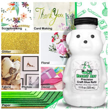 Load image into Gallery viewer, Bearly Art - Precision Craft Glue - The Refill.11 Fl Oz Bear Refill. CLEAR-DRYING, WRINKLE &amp; CLUMP RESISTANT, NON-TOXIC &amp; FREEZE/THAW STABLE. Available at Embellish Away located in Bowmanville Ontario Canada.
