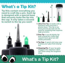 Load image into Gallery viewer, Bearly Art - Precision Craft Glue - Tip Kit. Tip Kit (Ultra-Fine Tip, Fine Tip, Storage Tip, Cleaning Pin) Each Tip Kit contains our Ultra-Fine Tip, Fine Tip, Storage Tip, and Cleaning Pin. Available at Embellish Away located in Bowmanville Ontario Canada.
