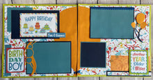 Charger l'image dans la galerie, Birthday Boy Balloons 12X12 Double-Page Scrapbook Layout
