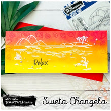 Charger l'image dans la galerie, Brutus Monroe - 6x8 Stamp Set - Beach Time. This 16 piece stamp set includes everything you need to create a fabulous beach scene. Available at Embellish away located in Bowmanville Ontario Canada. Card example by Sweta Changela
