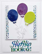 Load image into Gallery viewer, Creative Expressions - Dies by Sue Wilson - Celebrations Collection - Dotty Balloons. Includes 10 dies. Various sizes from 2.1 x 1.8 to 3.5 x 4.7 inches. Available at Embellish Away located in Bowmanville Ontario Canada. Example by brand ambassador.
