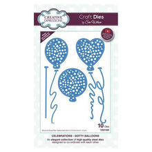 Load image into Gallery viewer, Creative Expressions - Dies by Sue Wilson - Celebrations Collection - Dotty Balloons. Includes 10 dies. Various sizes from 2.1 x 1.8 to 3.5 x 4.7 inches. Available at Embellish Away located in Bowmanville Ontario Canada.
