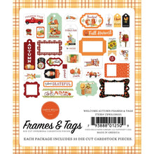 Load image into Gallery viewer, Carta Bella - Cardstock Ephemera - 33/Pkg - Frames &amp; Tags - Welcome Autumn. Available at Embellish Away located in Bowmanville Ontario Canada.
