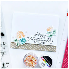 Load image into Gallery viewer, Catherine Pooler - Background Stamp - Diamonds Are Forever. They say diamonds are forever and this background stamp will forever be a favorite! This geometric nesting diamond pattern will add a just right design to your card's background. Available at Embellish Away located in Bowmanville Ontario Canada. Card example by brand ambassador.
