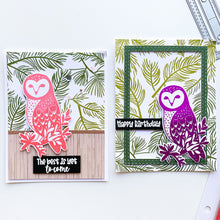गैलरी व्यूवर में इमेज लोड करें, Catherine Pooler - Background Stamp - Pine Forest. Create a sweeping pine branch background on your winter card with the Pine Forest Background Stamp.  This stamp is ready to be inked up or embossed away! Background measures 4-3/8 x 5-5/8. Available at Embellish Away located in Bowmanville Ontario Canada. Card example by brand ambassador.
