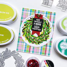 將圖片載入圖庫檢視器 Catherine Pooler - Die - Tree Trimmings. Once you've clipped the tree and made the wreath, you will have a nice collection of Tree Trimmings! This versatile die was created to cut a lovely focal point wreath out of your card layer. Available at Embellish Away located in Bowmanville Ontario Canada. card example by brand ambassador.
