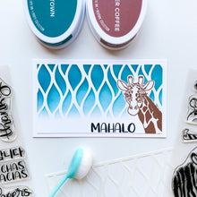 Cargar imagen en el visor de la galería, Catherine Pooler - Die Set - Take a Peek. The Take a Peek Dies coordinate with the Take a Peek Stamp set to create endless possibilities. Use the dies to cut out the giraffe, cheetah, hippo or zebra along with their extras for lots of fun and creativity. Available at Embellish Away located in Bowmanville Ontario Canada. Card example by brand ambassador.
