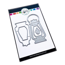 Load image into Gallery viewer, Catherine Pooler - Dies - Camping Lantern. The Summer Nights Collection would be incomplete without a classic Camping Lantern! This die will be great for projects and scrapbook pages as well as light up cards!! Available at Embellish Away located in Bowmanville Ontario Canada.
