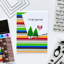 Load image into Gallery viewer, Catherine Pooler - Patterned Paper - Moose Crossing. Oh the beauty of the land and heritage of Canada! The Moose Crossing Patterned Paper celebrates this with patterns including moose, mountains, inuksuks, bears, woodgrain and maple leaves. Available at Embellish Away located in Bowmanville Ontario Canada. card by brand ambassador.

