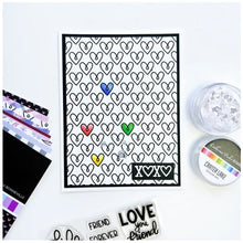 Cargar imagen en el visor de la galería, Catherine Pooler - Sentiments Stamp Set - Forever Yours.  When making cards for Valentine's Day, you need a just right sentiment for everyone you love. Enter the Forever Yours Sentiments Stamp Set. Available at Embellish Away located in Bowmanville Ontario Canada. Example by brand ambassador.
