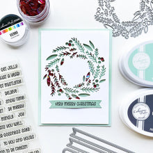 將圖片載入圖庫檢視器 Catherine Pooler - Die - Tree Trimmings. Once you've clipped the tree and made the wreath, you will have a nice collection of Tree Trimmings! This versatile die was created to cut a lovely focal point wreath out of your card layer. Available at Embellish Away located in Bowmanville Ontario Canada. card example by brand ambassador.
