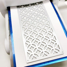 Cargar imagen en el visor de la galería, Catherine Pooler - Slimline Die - Sitting Pretty. Like a beautiful woven cane patterned porch seat, the Sitting Pretty Slimline Die will add a textural element of pretty to your next card. This slimline die is formatted to 8.5" x 3.5" base slimline card but can also be added to a traditional card as a background element or even used as a stencil. Available at Embellish Away located in Bowmanville Ontario Canada.
