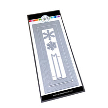 Load image into Gallery viewer, Catherine Pooler - Slimline Die - Winter Frames. Inspired by our classic Chalkboard Frames Dies we have the Winter Frames Slimline Dies. This pair of large woodgrain embossed frames are formatted for a slimline card base or layer. Available at Embellish Away located in Bowmanville Ontario Canada.
