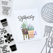 Load image into Gallery viewer, Catherine Pooler - Stamp &amp; Dies Set - Green Thumb. Create your card happy place with this Stamp Set and dies. House plants and pots are super fun to mix and match. Grab an array of shades of green and have fun experimenting with stamping. Available at Embellish Away located in Bowmanville Ontario Canada. Card example by brand ambassador.
