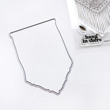 Load image into Gallery viewer, Catherine Pooler - Stamp &amp; Dies Set - Hang in There. When you need to send a little encouragement, do it with the Hang in There Stamp Set. This 3x4 stamp set features a macrame wall hanging stamp and a tiny "hang in there" sentiment. Available at Embellish Away located in Bowmanville Ontario Canada.
