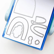 Load image into Gallery viewer, Catherine Pooler - Stamp &amp; Dies Set - Smile Bright. Smile Bright! This 6x8 Stamp Set and coordinating dies are ready for you to piece it together to your hearts content to create a modern, boho rainbow. Available at Embellish Away located in Bowmanville Ontario Canada.
