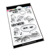 Cargar imagen en el visor de la galería, Catherine Pooler - Stamp and Die Set - Hey Tweetie. These super cute Hey Tweetie stamp and dies are great for layering fun with the birdies, speech bubbles and branch. Cut out all the options and play around for some squawking good cards. Available at Embellish Away located in Bowmanville Ontario Canada.
