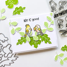 Cargar imagen en el visor de la galería, Catherine Pooler - Stamp and Die Set - Hey Tweetie. These super cute Hey Tweetie stamp and dies are great for layering fun with the birdies, speech bubbles and branch. Cut out all the options and play around for some squawking good cards. Available at Embellish Away located in Bowmanville Ontario Canada. Card design by brand ambassador.
