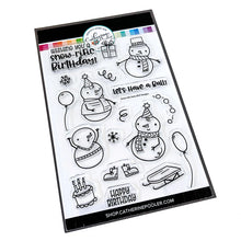 Charger l'image dans la galerie, Catherine Pooler - Stamp and Die Set - Snow-rific Party. This stamp and die set is has all the things needed for a winter time party! Each snowman is dressed up for fun and ready to adorn your cards and projects with gifts, cake, balloons and even a sled Available at Embellish Away located in Bowmanville Ontario Canada
