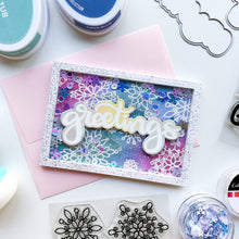 Cargar imagen en el visor de la galería, Catherine Pooler - Stamp &amp; Dies - Scrolling Snowflakes. Available at Embellish Away located in Bowmanville Ontario Canada. Example by Catherine Pooler Designs ambassador.
