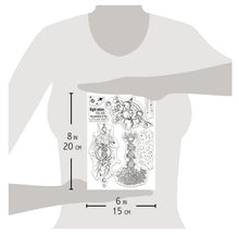 Cargar imagen en el visor de la galería, Ciao Bella - Clear Stamp Set 6"x8" - Universe Is Heart And Mind. The sign of the times is usually linked to disapproving, something that is typical of the bad way things are now. On the other side, the sign of the times is marked by changes that indissolubly link past, present and future. Some call it progress. A history as long as humankind. From alchemists in search of the philosopher’s stone, to the discovery of the atom and DNA. Available at Embellish Away located in Bowmanville Ontario Canada.
