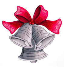 Charger l'image dans la galerie, Couture Creations - Outline Stamp - Ringing Bells. Approximately 75 x 75mm | 2.9 x 2.9in This beautiful bell themed Christmas mini stamp and colour outline stamp set is ideal for use in colouring with pencils, paints, inks. Available at Embellish Away located in Bowmanville Ontario Canada.
