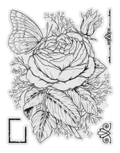 Load image into Gallery viewer, Couture Creations - Stamp and Colour - Rose. This beautiful four piece Rose Stamp and Colour Set which is part of the “Vintage Blooms” collection will make a great addition and will be perfect for cards and projects. Approx. 100 x 130mm | 3.9 x 5.1in. Available at Embellish Away located in Bowmanville Ontario Canada.

