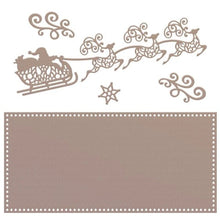 Cargar imagen en el visor de la galería, Couture Creations - Tall Card Nesting Die Set - Santa's Sleigh - (5pc). This Happy Holiday and Christmas themed nesting die set contains a variety of complementary elements designed to work with tall cards. Mix and match to create unique and gorgeous cards this holiday season and all year round. Approximately 95 x 200mm | 3.7 x 7.8in. Available at Embellish Away located in Bowmanville Ontario Canada.
