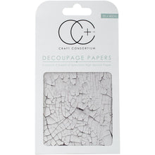 Charger l'image dans la galerie, Craft Consortium - Decoupage Papers - 13.75"X15.75" - 3/Pkg - White Crack Texture. Craft Consortium-Decoupage Papers: White Crack Texture. Ideal for covering a variety of surfaces and objects including wood, ceramics, plastic, glass, terracotta, MDF, canvases, paper mache shapes and more! This package contains three 13-3/4x15-3/4 inch sheets of decoupage paper in one design. Imported. Available at Embellish Away located in Bowmanville Ontario Canada.
