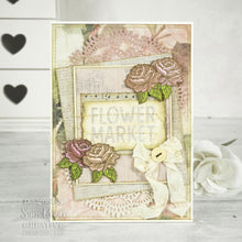 Charger l'image dans la galerie, Creative Expressions - Sam Poole  8"x8" in Paper Pad - 160gsm - Shabby Blooms. This 8x8 inch Shabby Blooms paper pad designed by Sam Poole includes 24 single sided pages featuring 12 unique designs. 160gsm, Acid free. Available at Embellish Away located in Bowmanville Ontario Canada. Example by Sam Poole.
