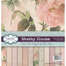Charger l'image dans la galerie, Creative Expressions - Sam Poole  8"x8" in Paper Pad - 160gsm - Shabby Blooms. This 8x8 inch Shabby Blooms paper pad designed by Sam Poole includes 24 single sided pages featuring 12 unique designs. 160gsm, Acid free. Available at Embellish Away located in Bowmanville Ontario Canada.
