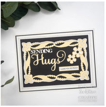 Charger l'image dans la galerie, Creative Expressions - Sue Wilson Dies - Noble Shadowed Sentiment - Sending Big Hugs.  Bold curly text in a good size the dies will add a great finishing touch to a card or as a main feature. Available at Embellish Away located in Bowmanville Ontario Canada. Card by brand ambassador.
