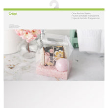 Load image into Gallery viewer, Cricut - Acetate Sheets 12"X12" - 6/Pkg - Clear. Emboss, cut and stamp or paint these transparent sheets for card overlays, frames, gift wrap and boxes and much more! Available at Embellish Away located in Bowmanville Ontario Canada.
