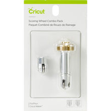 Load image into Gallery viewer, Cricut Maker - Scoring Wheel Combo Pack. This scoring wheel combo pack creates extra score lines for perfect folds in both thin and thick materials. This 3x5.25 inch package contains scoring and double scoring wheel tips and drive housing. Imported. Available at Embellish Away located in Bowmanville Ontario Canada.
