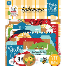 Load image into Gallery viewer, Echo Park - Cardstock Ephemera - 33/Pkg - Icons - Fun On The Farm. Available at Embellish Away located in Bowmanville Ontario Canada.
