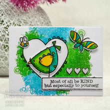 Load image into Gallery viewer, Woodware - Clear Singles - Texture Palette - 6inx8in. Fun way to create individual pieces of art.  Mix and match the texture components to make cards, scrapbook pages, art journals and so much more. Available at Embellish Away located in Bowmanville Ontario Canada. Example by Christine Smith.

