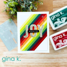 Load image into Gallery viewer, Gina K. Designs - Die Set - Master Layouts 8. The Master Layouts 8 die set is sized perfectly for 5" x 7" cards! Gina K Designs wafer thin metal-etched dies are the highest quality available for your paper crafting projects. Available at Embellish Away located in Bowmanville Ontario Canada. Card design by Mindy Eggen.
