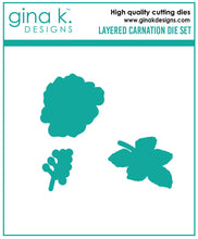 Charger l'image dans la galerie, Gina K. Designs - Stamps - Layered Carnation. This set is made of premium clear photopolymer and measures 6" X 8". Made in the USA. Available at Embellish Away located in Bowmanville Ontario Canada.
