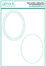 Load image into Gallery viewer, Gina K. Designs - Dies - Oval Shadow Shakers. These dies are compatible with most die cutting machines.  Follow the manufacturer's instructions for your specific machine for cutting wafer thin dies. Available at Embellish Away located in Bowmanville Ontario Canada.
