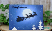 Load image into Gallery viewer, Gina K. Designs - Dies - Santa Silhouette. Compatible with most die cutting machines. Follow the manufacturer's instructions for your specific machine for cutting wafer thin dies. Available at Embellish Away located in Bowmanville Ontario Canada. card design by Karen Hightower.
