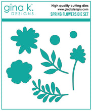 Load image into Gallery viewer, Gina K. Designs - Dies - Spring Flowers. Our dies are compatible with most die-cutting machines. Follow the manufacturer's instructions for your specific machine for cutting wafer-thin dies. Available at Embellish Away located in Bowmanville Ontario Canada.
