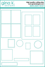 Load image into Gallery viewer, Gina K. Designs - Dies Master Layouts 11. These dies are compatible with most die cutting machines.  Follow the manufacturer's instructions for your specific machine for cutting wafer thin dies. Available at Embellish Away located in Bowmanville Ontario Canada.
