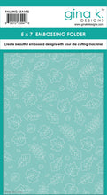 Cargar imagen en el visor de la galería, Gina K. Designs - Embossing Folder - Falling Leaves. The embossing folders create deeply etched designs for a truly dimensional effect. They can also be used for a verity of fun cardmaking techniques. Embossing folders measure 5 x 7 inches. Available at Embellish Away located in Bowmanville Ontario Canada.
