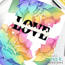 Load image into Gallery viewer, Gina K. Designs - Poly-Glaze Foiling Sheets - Lovely Notes. 10 sheets – 4 1/4 X 5 1/2.The new Poly-Glaze Foiling Sheets are a fun way to add foil to your paper crafting projects! These sheets are printed with a Poly-Glaze coating that allows you to use Deco-foil without getting black spots or dropouts. Ontario Canada. Card by brand ambassador.
