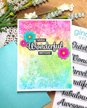 Charger l'image dans la galerie, Gina K. Designs - Stamp &amp; Die Set - Positive Greetings. Positive Greetings is a stamp set by Debrah Warner. Use the die cuts to easily cut out your script to create layers and dimensions. Made in the USA. Made in the USA. Available at Embellish Away located in Bowmanville Ontario Canada. Card design by brand ambassador.
